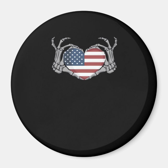 American Flag Heart Angepasst Magnet (Vorne)