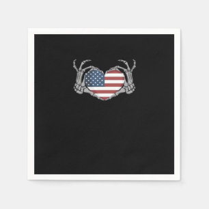 American Flag Heart Angepasst Serviette