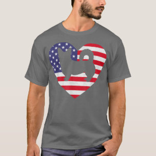 American Flag Heart Corgi Dog 4. Juli USA Partner T-Shirt