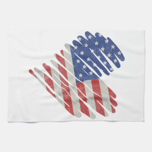 American Flag Heart Red White Blue Niedlich 4. Jul Geschirrtuch