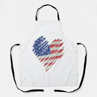 American Flag Heart Red White Blue Niedlich 4. Jul Schürze