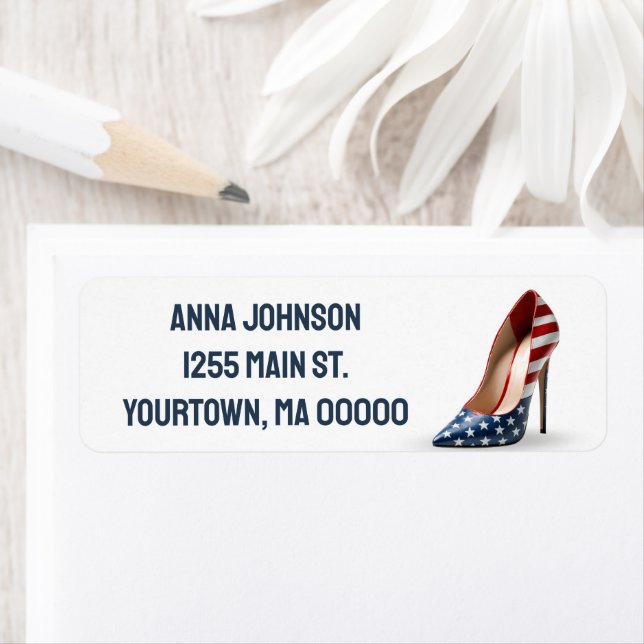 American Flag High Heel Shoe (Insitu)
