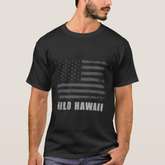 American Flag Hilo Hawaii Usa Patriotic Souvenir T-Shirt