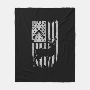 American Flag Hirschjagd Patriotischer Jäger Männe Fleecedecke