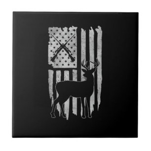 American Flag Hirschjagd Patriotischer Jäger Männe Fliese