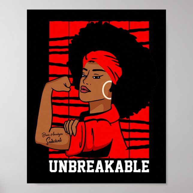 American Flag HIV Aids Brain Aneurysm Stroke Aware Poster (Vorne)