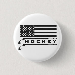 American Flag Hockey Apparel - Hockey Button