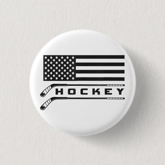 American Flag Hockey Apparel - Hockey Button (Vorderseite)
