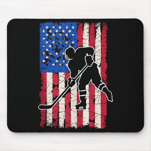 American Flag Hockey Mousepad (Vorne)