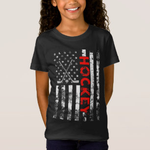 American Flag Hockey USA Patriotic Gift T-Shirt