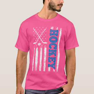 American Flag Hockey Usa Patriotic Hockey Liebhabe T-Shirt