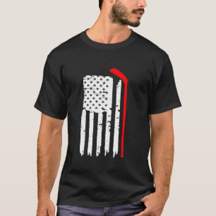 American Flag Hockey Usa Patriotic T-Shirt