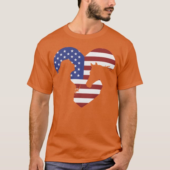 American Flag Horver Liebhaber von Mädchen Freundi T-Shirt (Vorderseite)