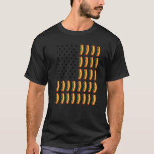 American Flag Hot Dog Street Food Party 4. Juli T-Shirt