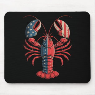 American Flag Hummer Patriotic Crawfish Saison 4t Mousepad