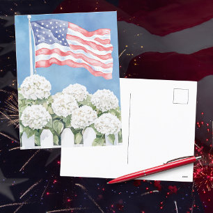 American Flag Hydrangeas Americana Postkarte