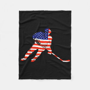 American Flag Ice Hockey Usa T - Shirt T - Shirt.p Fleecedecke