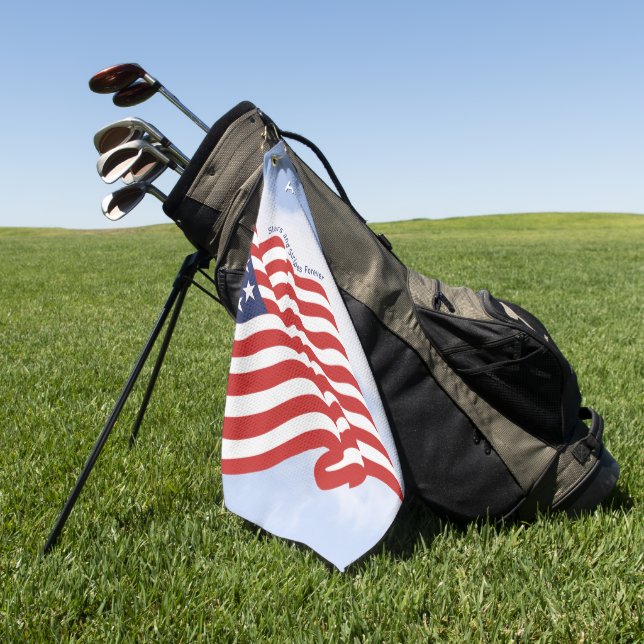 American Flag Illustration Stars & Streifen ewig Golfhandtuch (Gras)