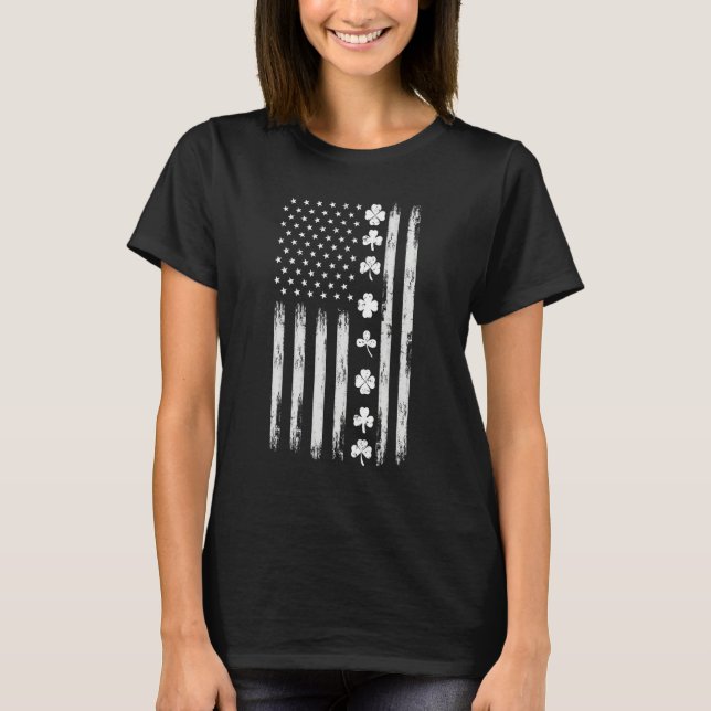 American Flag Ireland Flag Saint Patricks Day Sham T-Shirt (Vorderseite)
