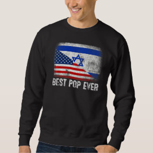 American Flag & Israel Flag Bester Pop je Familie Sweatshirt