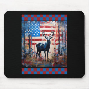 American Flag Jungle Jagd Lover Camouflage Hirsche Mousepad