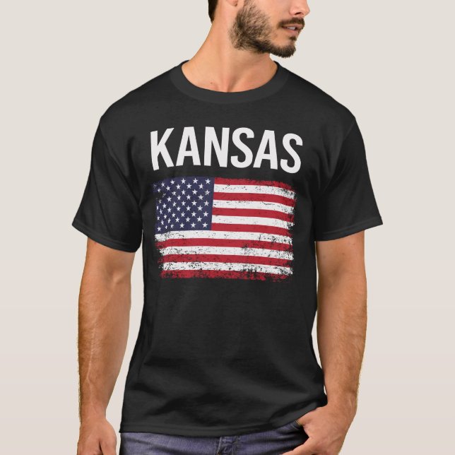American Flag Kansas T-Shirt (Vorderseite)