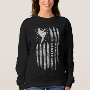 American Flag Karate Clothing - Karateka Vintag K Sweatshirt