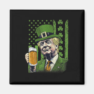 American Flag Kleeblatts Irish Trump St Patricks D Magnet