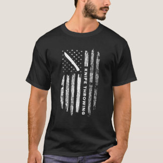 American Flag Knife Throwing - Vintages Messer Thr T-Shirt