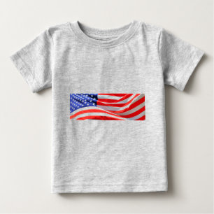 American Flag, können Sie Text hinzufügen und Foto Baby T-shirt