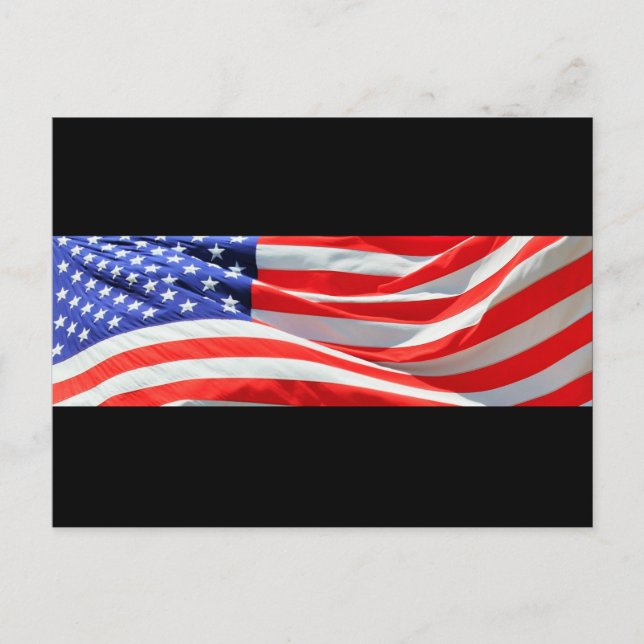 American Flag, können Sie Text hinzufügen und Foto Postkarte (Vorderseite)