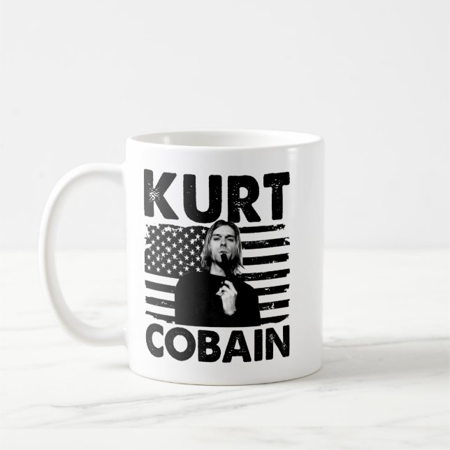 American Flag Kurt USA Cobain Music Gift Kaffeetasse (Links)