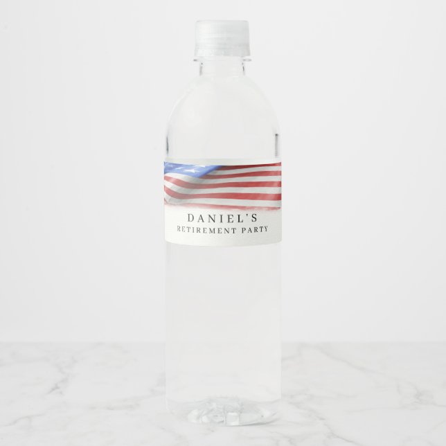 American Flag Label Wasserflaschenetikett (Vorderseite)