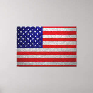 American Flag Leather Leinwanddruck