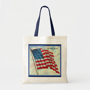 American Flag Leinwand Lebensmittelgeschäft Tote T Tragetasche
