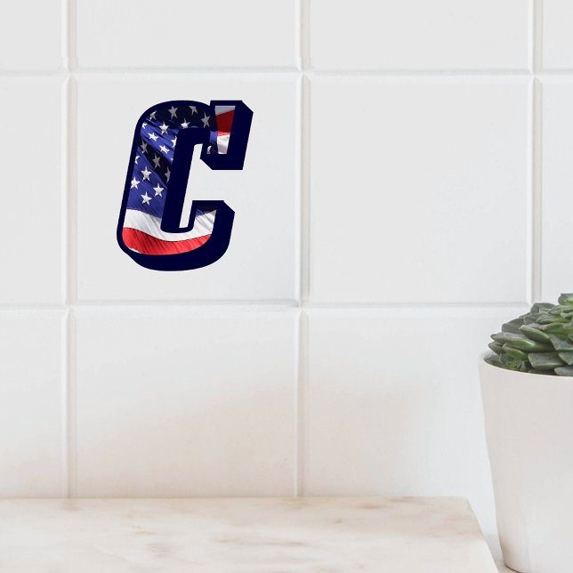 American Flag Letter "C" Keramik Tile für große Fo Fliese (Von Creator hochgeladen)