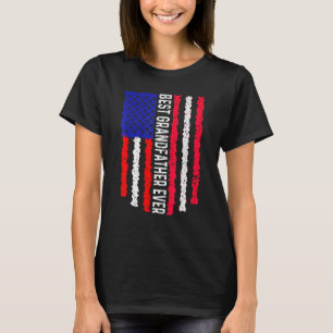 American Flag Lettische Flagge Bester Großvater je T-Shirt