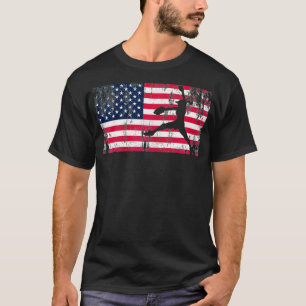 American Flag Liebe Softball FastPitch angel T-Shirt