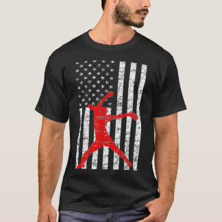 American Flag Liebe Softball FastPitch Pitcher Ges T-Shirt