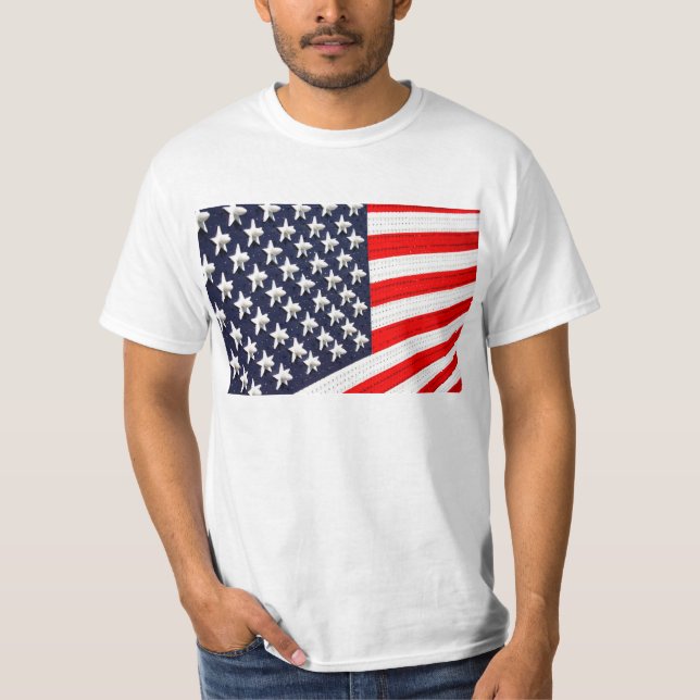 American Flag Light Display T-Shirt (Vorderseite)