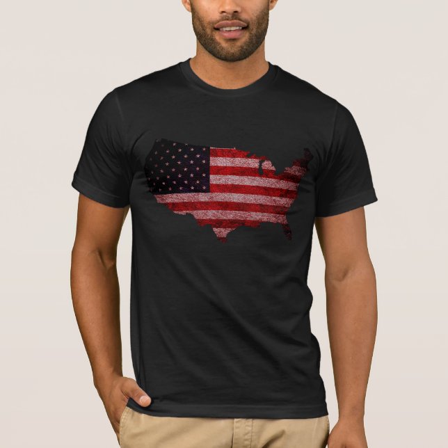 American Flag Map T-Shirt (Vorderseite)