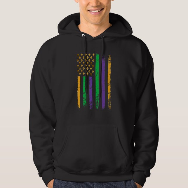 American Flag Mardi Gras Carnival Parade Party_1 Hoodie (Vorderseite)