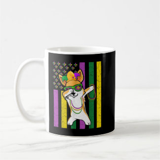 American Flag Mardi Gras Corgi Dog Festival Welpe Kaffeetasse