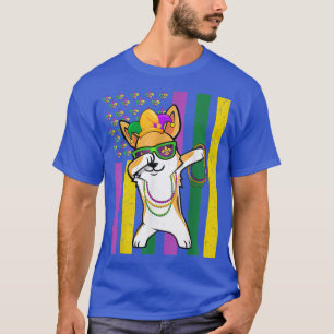 American Flag Mardi Gras Corgi Dog Festival Welpe T-Shirt