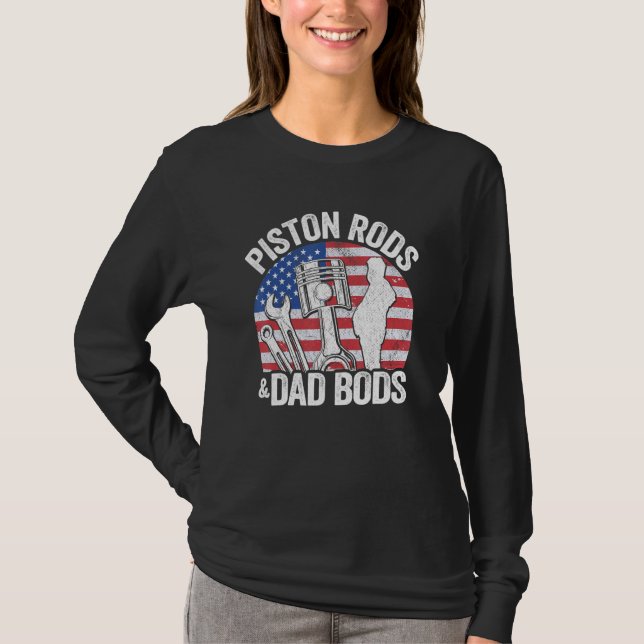 American Flag Mechanical 4. Juli Piston Rods und T-Shirt (Vorderseite)