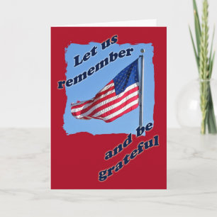 American Flag Memorial Day Card Karte