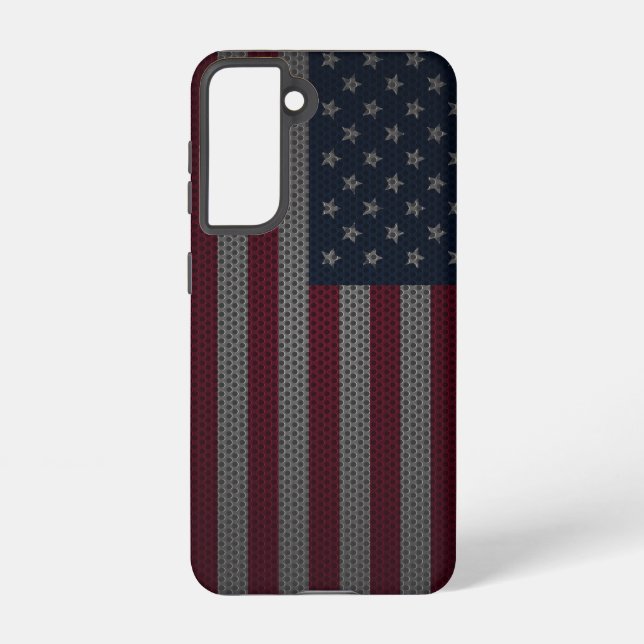 American Flag Metallic Mesh Samsung Galaxy Hülle (Rückseite)
