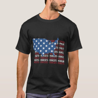 American FLAG MINNESOTA Stadt Patriotic Geschenk O T-Shirt