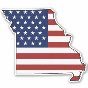 American Flag Missouri Aufkleber