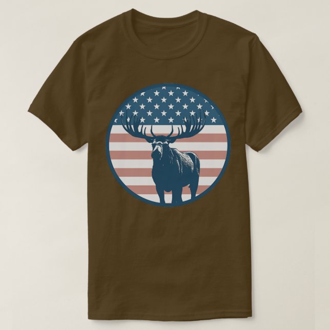 American Flag Moose 2 T-Shirt (Design vorne)